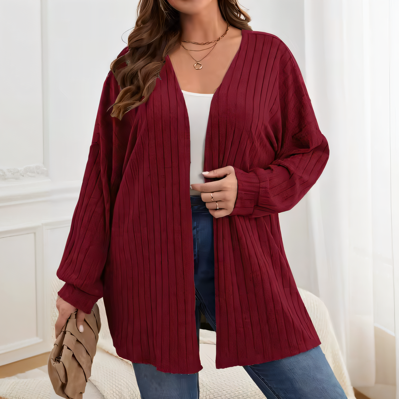 Rema Mid-Length Knit Cardigan