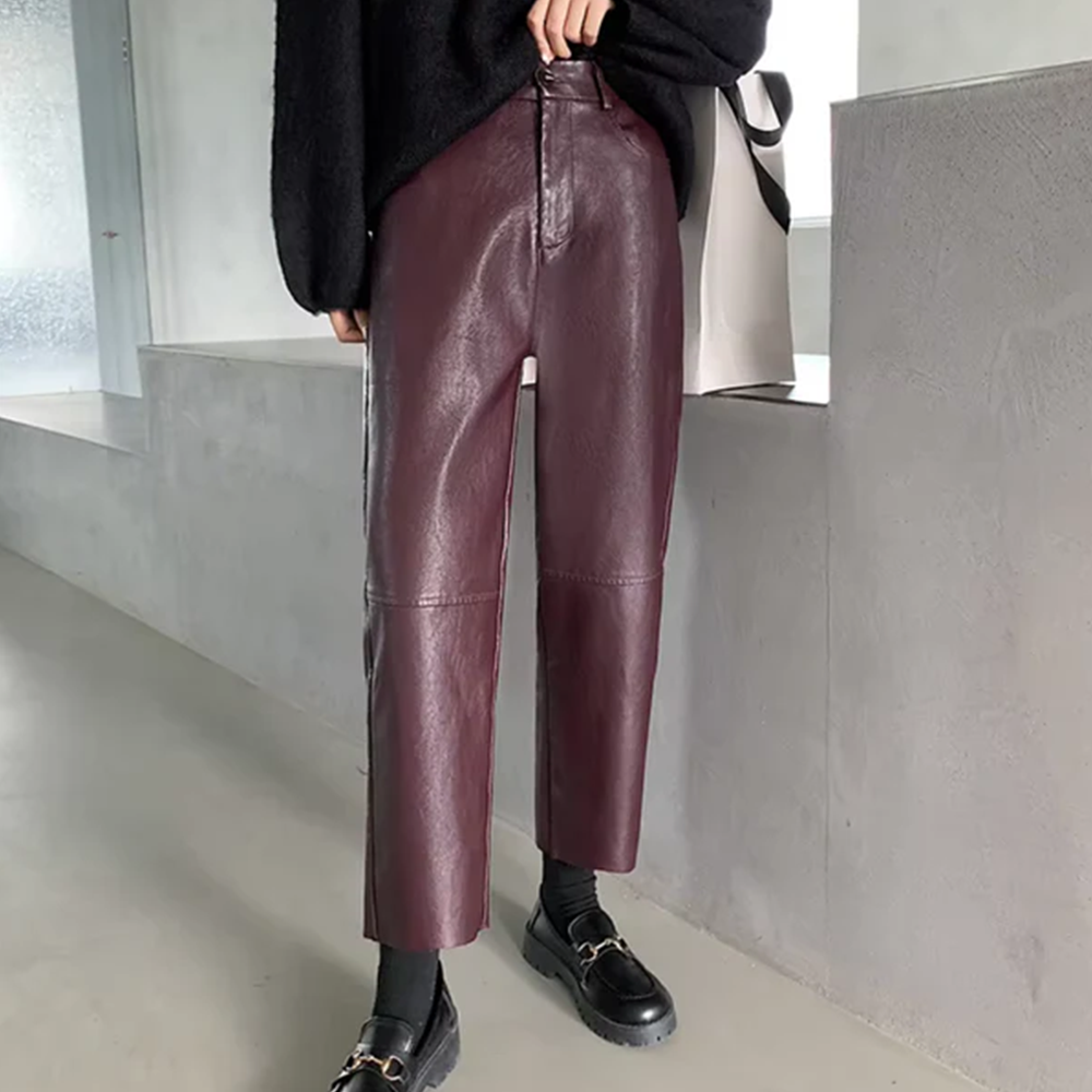 La Luna Vegan Leather Trousers