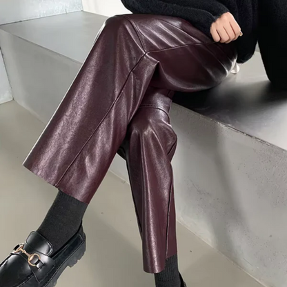 La Luna Vegan Leather Trousers