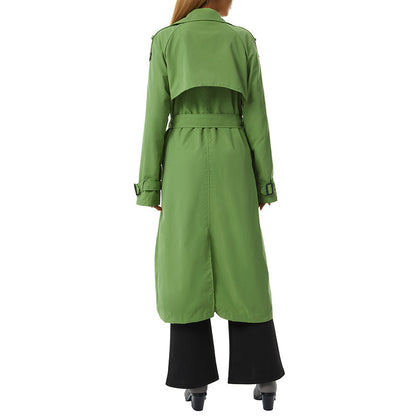 Women's Double Breasted Long Trench Coat